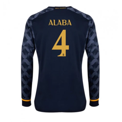 Fotballdrakt Herre Real Madrid David Alaba #4 Bortedrakt 2023-24 Langermet